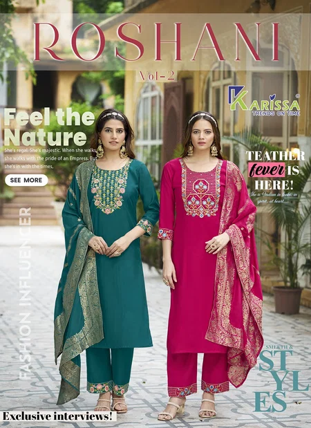 Roshani Vol 2 By Karissa Viscose Wholesale Readymade Suits Suppliers In Mumbai